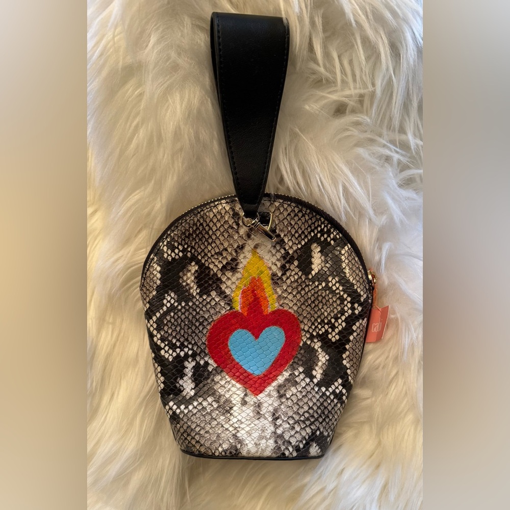 Unique Sacred Heart Snakeskin Bag